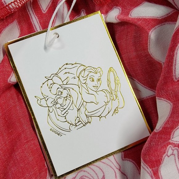 NWT Disney by MinkPink Enchanted Rose Floral Print Ruffled Sexy Wrap Dress - Picture 14 of 16